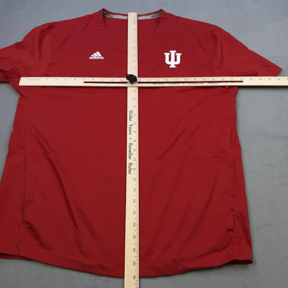 Indiana Hoosiers Shirt Mens Medium Red NCAA Basketball Adidas Short Sleeve